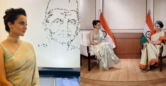 kangana ranaut chats with ai version of indira gandhi at pradhanmantri sangrahalaya